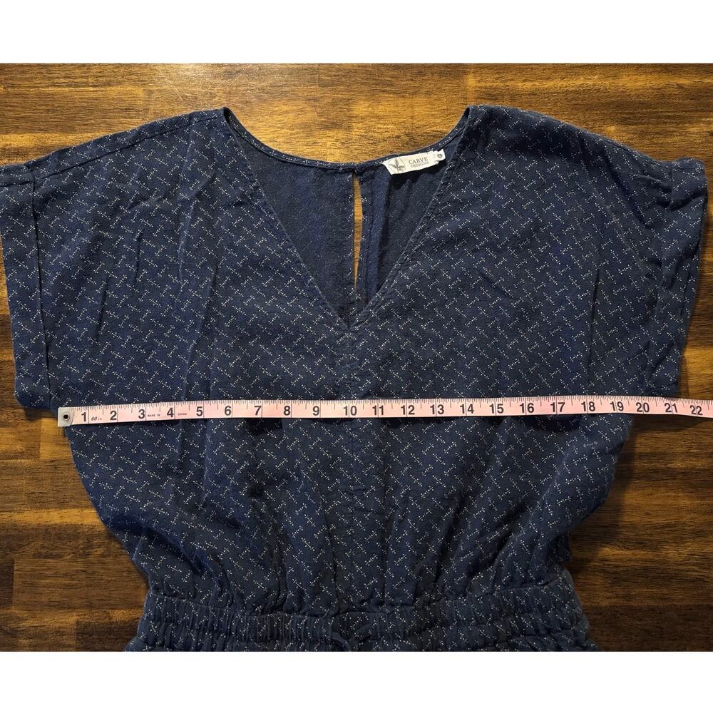 Carve Designs Women’s Small Romper One Piece Sophie Linen Blend Short Sleeve - Picture 6 of 12